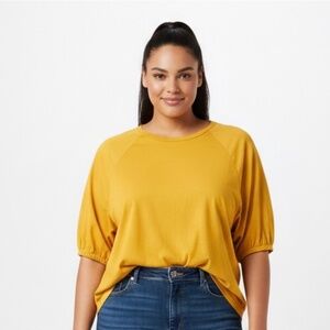 J. Crew Mustard Yellow Short Sleeve Tee